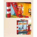 ⁦Large Fire Station Building Blocks Set – Rescue Playset with Vehicles (173PCS) محطة الإطفاء الكبيرة القابلة للتركيب – مجموعة إنقاذ مع سيارات وإكسسوارات (173 قطعة)⁩ - الصورة ⁦6⁩