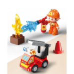 ⁦Large Fire Station Building Blocks Set – Rescue Playset with Vehicles (173PCS) محطة الإطفاء الكبيرة القابلة للتركيب – مجموعة إنقاذ مع سيارات وإكسسوارات (173 قطعة)⁩ - الصورة ⁦4⁩