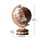 ⁦Luxury 3D Wooden Globe Puzzle – Global Wonders (Rolife TGM01) مجسم كرة أرضية خشبي فاخر ثلاثي الأبعاد⁩ - الصورة ⁦6⁩