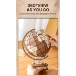 ⁦Luxury 3D Wooden Globe Puzzle – Global Wonders (Rolife TGM01) مجسم كرة أرضية خشبي فاخر ثلاثي الأبعاد⁩ - الصورة ⁦2⁩