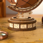 ⁦Luxury 3D Wooden Globe Puzzle – Global Wonders (Rolife TGM01) مجسم كرة أرضية خشبي فاخر ثلاثي الأبعاد⁩ - الصورة ⁦4⁩