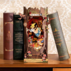 ⁦Luxury DIY Book Nook – Wonderland Miniature Scene (Rolife Fall Into Wonder TGB12) مجسم كتاب ديكوري خشبي فاخر – عالم العجائب⁩ - الصورة ⁦4⁩