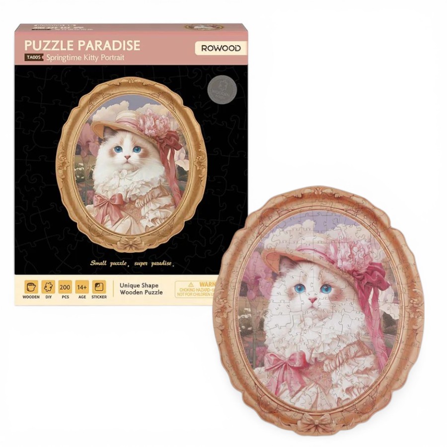 Luxury Wooden Jigsaw Puzzle – Springtime Kitty Portrait (Rowood) بازل خشبي فاخر – لوحة القطة الكلاسيكية (DIY للكبار) Luxury Wooden Jigsaw Puzzle – Springtime Kitty Portrait (Rowood) بازل خشبي فاخر – لوحة القطة الكلاسيكية (DIY للكبار) - الصورة 1