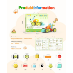 ⁦Magnetic Building Blocks for Kids – Creative City Set (46 PCS) مكعبات البناء المغناطيسية للأطفال – مجموعة المدينة الإبداعية 46 قطعة⁩ - الصورة ⁦4⁩