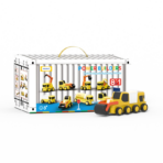 Magnetic Construction Vehicle Set for Kids – With Map & Road Signs مجموعة سيارات البناء المغناطيسية للأطفال – مع خريطة وإشارات طرق