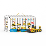 Magnetic Construction Vehicle Set for Kids – With Map & Road Signs مجموعة سيارات البناء المغناطيسية للأطفال – مع خريطة وإشارات طرق