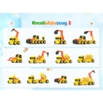 ⁦Magnetic Construction Vehicle Set for Kids – With Map & Road Signs مجموعة سيارات البناء المغناطيسية للأطفال – مع خريطة وإشارات طرق⁩ - الصورة ⁦9⁩