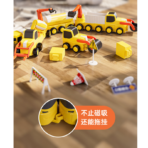 ⁦Magnetic Construction Vehicle Set for Kids – With Map & Road Signs مجموعة سيارات البناء المغناطيسية للأطفال – مع خريطة وإشارات طرق⁩ - الصورة ⁦4⁩