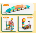 ⁦Marble Run Jungle Slide Building Set – Interactive Ball Track (330PCS) مسار الكرات التفاعلي – مغامرة المنزلقات التعليمية (330 قطعة)⁩ - الصورة ⁦7⁩