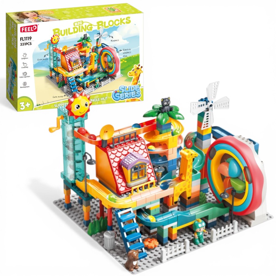 Marble Run Jungle Slide Building Set – Interactive Ball Track (330PCS) مسار الكرات التفاعلي – مغامرة المنزلقات التعليمية (330 قطعة) Marble Run Jungle Slide Building Set – Interactive Ball Track (330PCS) مسار الكرات التفاعلي – مغامرة المنزلقات التعليمية (330 قطعة) - الصورة 1