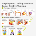 ⁦Mideer All-in-One Handicraft Kit – Creative Craft Supply Box (Craft Master) MD3392 مجموعة الحرف اليدوية المتكاملة للأطفال – أكثر من 700 قطعة⁩ - الصورة ⁦5⁩