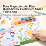 ⁦Mideer Creative Finger Paint Kit – Secret Garden MD3413 ميدير مجموعة الرسم بالبصمات الإبداعية – الحديقة السرية⁩ - الصورة ⁦5⁩
