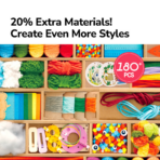 ⁦Mideer Knit & Stitch Magic Box MD4320 صندوق الحياكة والتطريز الإبداعي للأطفال⁩ - الصورة ⁦4⁩