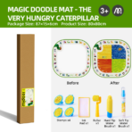 ⁦Mideer Magic Water Doodle Mat: The Very Hungry Caterpillar 80×80cm MD2262 ميدير بساط الرسم المائي ماجيك دودل: الدودة الجائعة جدًا⁩ - الصورة ⁦2⁩