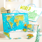 ⁦Mideer Magnetic Puzzle: World Map MD1622 ميدير بازل مغناطيسي: خريطة العالم⁩ - الصورة ⁦6⁩