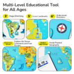 ⁦Mideer Magnetic Puzzle: World Map MD1622 ميدير بازل مغناطيسي: خريطة العالم⁩ - الصورة ⁦3⁩