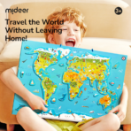⁦Mideer Magnetic Puzzle: World Map MD1622 ميدير بازل مغناطيسي: خريطة العالم⁩ - الصورة ⁦8⁩