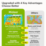 ⁦Mideer Magnetic Puzzle: World Map MD1622 ميدير بازل مغناطيسي: خريطة العالم⁩ - الصورة ⁦7⁩