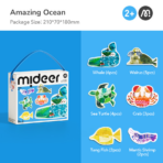 ⁦Mideer My First Artist Puzzle: Ocean Animals MD1463 ميدير لغزي الفني الأول: حيوانات المحيط⁩ - الصورة ⁦2⁩