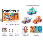 ⁦Mideer Paper Craft Workshop – Dream Racer MD2306 مجموعة الحرف الورقية – سيارات السباق⁩ - الصورة ⁦2⁩