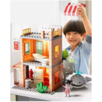 ⁦Mini Doll House Building Set – Family House with Accessories (141PCS) بيت الدمى الصغير القابل للتركيب – منزل عائلي مع إكسسوارات (141 قطعة)⁩ - الصورة ⁦4⁩