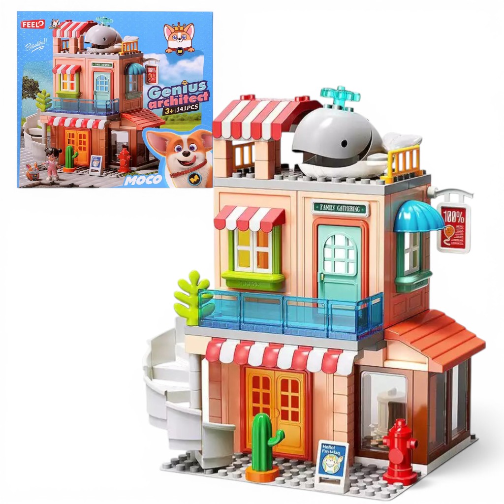 Mini Doll House Building Set – Family House with Accessories (141PCS) بيت الدمى الصغير القابل للتركيب – منزل عائلي مع إكسسوارات (141 قطعة) Mini Doll House Building Set – Family House with Accessories (141PCS) بيت الدمى الصغير القابل للتركيب – منزل عائلي مع إكسسوارات (141 قطعة) - الصورة 1