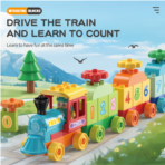 ⁦Mini Train Number Learning Building Blocks Set – FL2319 قطار الأرقام التعليمي – لعبة تركيب وتعلّم العد للأطفال⁩ - الصورة ⁦2⁩