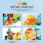 ⁦Mini Train Number Learning Building Blocks Set – FL2319 قطار الأرقام التعليمي – لعبة تركيب وتعلّم العد للأطفال⁩ - الصورة ⁦4⁩
