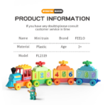 ⁦Mini Train Number Learning Building Blocks Set – FL2319 قطار الأرقام التعليمي – لعبة تركيب وتعلّم العد للأطفال⁩ - الصورة ⁦5⁩