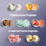 ⁦Ninja CREAMi Scoop & Swirl Ice Cream Maker, 13-in-1 Programs (NC701) صانعة الآيس كريم الذكية 2×1 نينجا كريمي سكوب آند سويرل – 13 برنامج⁩ - الصورة ⁦12⁩