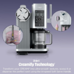 ⁦Ninja CREAMi Scoop & Swirl Ice Cream Maker, 13-in-1 Programs (NC701) صانعة الآيس كريم الذكية 2×1 نينجا كريمي سكوب آند سويرل – 13 برنامج⁩ - الصورة ⁦10⁩