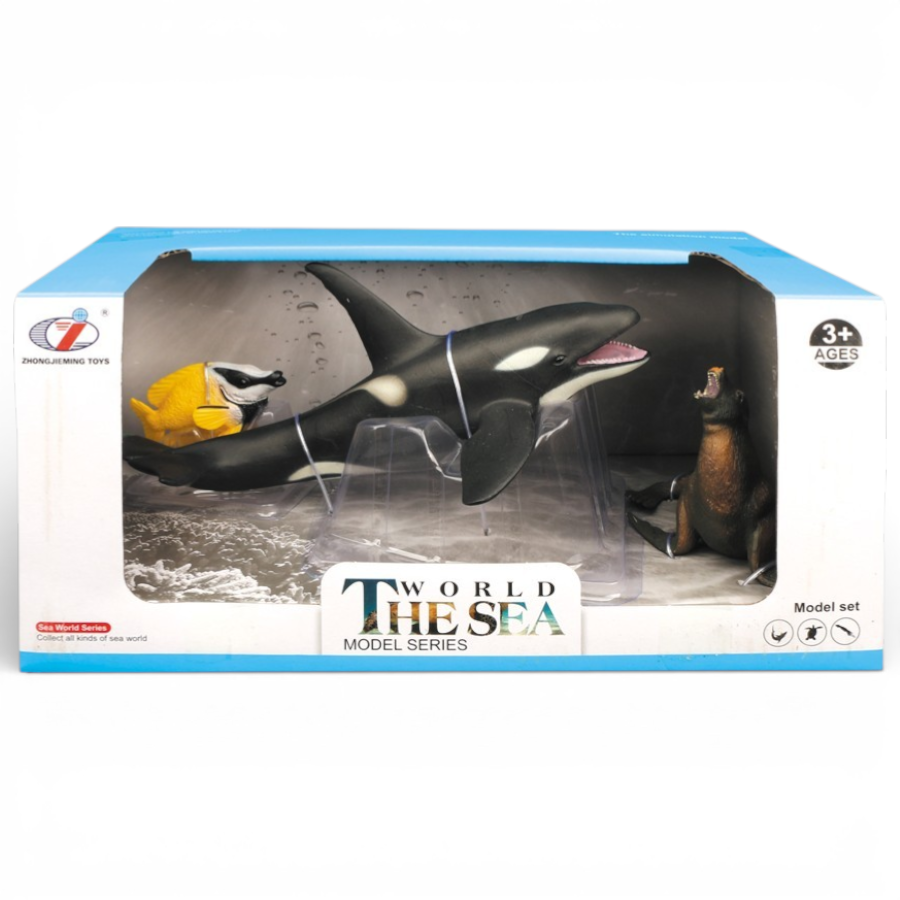 Ocean Animals Toy Set مجموعة حيوانات البحر للأطفال – حوت أوركا وأسد البحر _ مجسمات كائنات بحرية Ocean Animals Toy Set مجموعة حيوانات البحر للأطفال – حوت أوركا وأسد البحر | مجسمات كائنات بحرية - الصورة 1