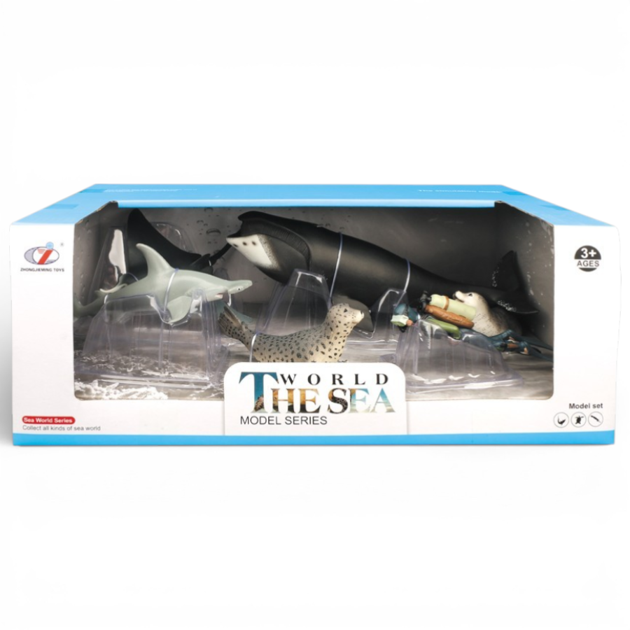 Ocean Animals Toy Set مجموعة حيوانات البحر للأطفال – حوت أوركا ودلفين ومانتا _ مجسمات كائنات بحرية Ocean Animals Toy Set مجموعة حيوانات البحر للأطفال – حوت أوركا ودلفين ومانتا | مجسمات كائنات بحرية - الصورة 1