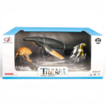 Ocean Animals Toy Set مجموعة حيوانات البحر للأطفال – حوت وسلحفاة وسمكة استوائية | مجسمات كائنات بحرية