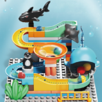 ⁦Ocean Slideway Marble Run Building Set – FL1100 مغامرة الانزلاق البحري – لعبة تركيب مسار الكرات (عالم المحيط)⁩ - الصورة ⁦3⁩