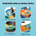 ⁦Ocean Slideway Marble Run Building Set – FL1100 مغامرة الانزلاق البحري – لعبة تركيب مسار الكرات (عالم المحيط)⁩ - الصورة ⁦4⁩