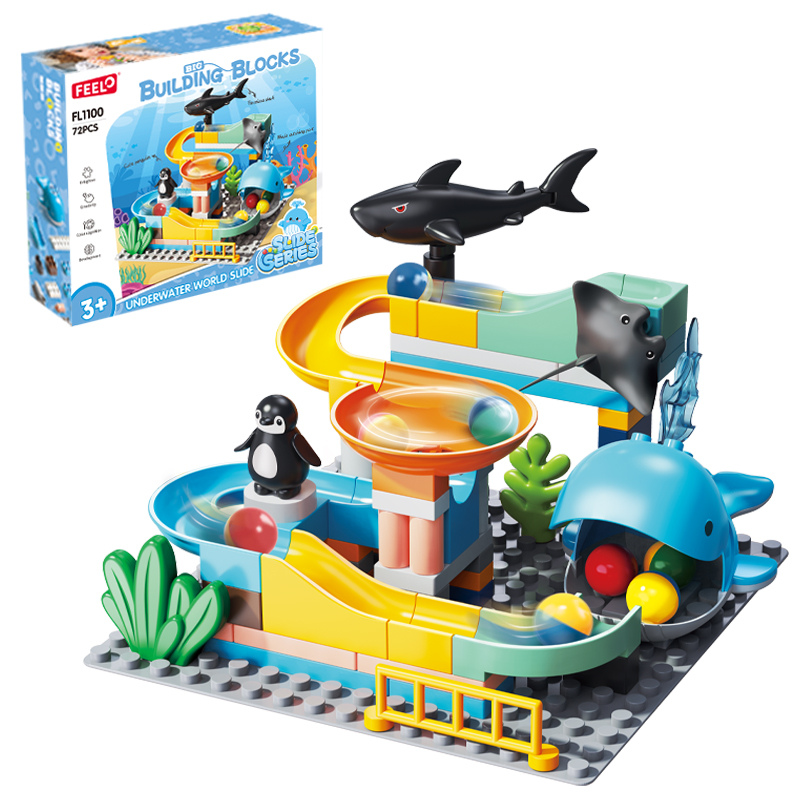 Ocean Slideway Marble Run Building Set – FL1100 مغامرة الانزلاق البحري – لعبة تركيب مسار الكرات (عالم المحيط) Ocean Slideway Marble Run Building Set – FL1100 مغامرة الانزلاق البحري – لعبة تركيب مسار الكرات (عالم المحيط) - الصورة 1