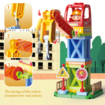 ⁦Ore Yard Construction Building Blocks Set – 62PCS Engineering Series مجموعة موقع البناء التعليمية للأطفال – رافعة وآليات (62 قطعة)⁩ - الصورة ⁦3⁩