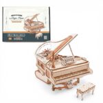 ROBOTIME Magic Piano AMK81 3D Wooden Mechanical Music Box مجسم بيانو موسيقي ميكانيكي ثلاثي الأبعاد – DIY فاخر