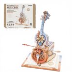 ROKR Magic Cello Mechanical Music Box 3D Wooden Puzzle – Symphony of Gorgeous Dreams مجسم آلة التشيلو الموسيقية الميكانيكية ثلاثي الأبعاد – DIY للكبار