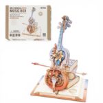 ROKR Magic Cello Mechanical Music Box 3D Wooden Puzzle – Symphony of Gorgeous Dreams مجسم آلة التشيلو الموسيقية الميكانيكية ثلاثي الأبعاد – DIY للكبار
