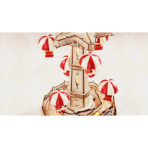 ⁦ROKR Parachute Tower EA01 3D Wooden Music Box – Amusement Park Series برج المظلات الموسيقي ثلاثي الأبعاد – لعبة ملاهي ميكانيكية مضيئة DIY⁩ - الصورة ⁦3⁩