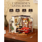 ⁦Rolife Catherine's Living Room DIY Miniature House DG175 مجسم غرفة معيشة كلاسيكية أوروبية ثلاثي الأبعاد – DIY للكبار⁩ - الصورة ⁦4⁩