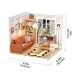 ⁦Rolife Cozy Living Lounge – Super Creator Miniature House DW007 مجسم غرفة جلوس مريحة ثلاثي الأبعاد – DIY للكبار⁩ - الصورة ⁦6⁩