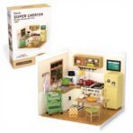Rolife Happy Meals Kitchen Miniature House DW008 مجسم مطبخ منزلي دافئ ثلاثي الأبعاد – DIY للكبار