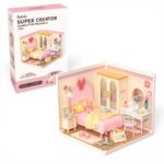 Rolife Lovely Pink Bedroom – Super Creator Miniature House DW016 مجسم غرفة نوم وردية أنيقة