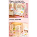 ⁦Rolife Lovely Pink Bedroom – Super Creator Miniature House DW016 مجسم غرفة نوم وردية أنيقة⁩ - الصورة ⁦4⁩