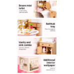 ⁦Rolife Pop Bubble Bathroom – Super Creator Miniature House DW014B مجسم حمّام فاخر مع فقاعات⁩ - الصورة ⁦4⁩