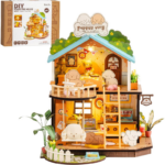Rolife Puppy's Cozy Villa DIY Miniature House مجسم فيلا الجرو الدافئة ثلاثي الأبعاد – DIY للكبار