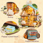 ⁦Rolife Puppy's Cozy Villa DIY Miniature House مجسم فيلا الجرو الدافئة ثلاثي الأبعاد – DIY للكبار⁩ - الصورة ⁦5⁩